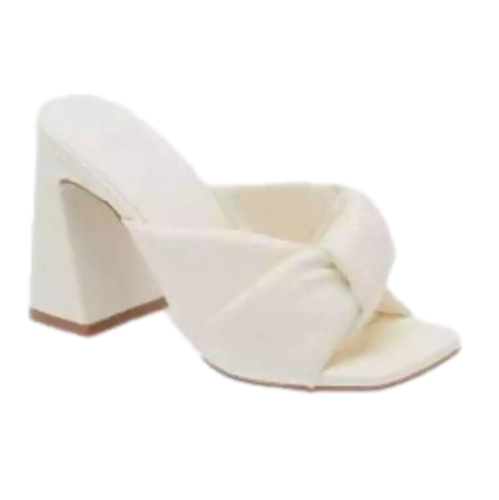 Open Edit Saydee Sandals Ivory White Womens 10M Twist Top